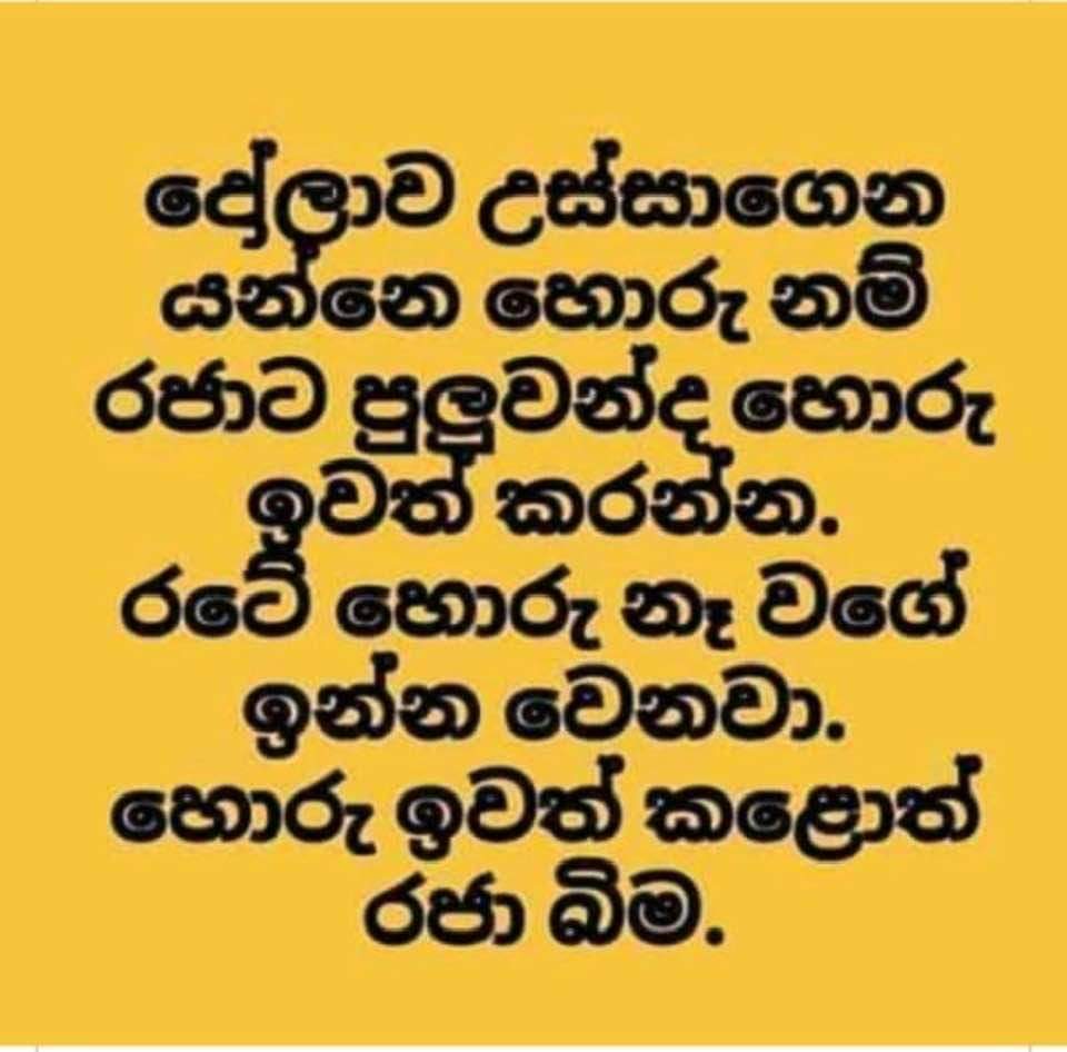 හොරු ඉවත් කළොත් රජා බිම..