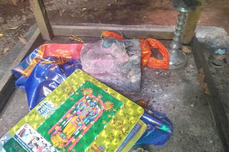 පුරා විද්‍යාව භාරයේ තිබෙන හින්දු කෝවිලකට බරපතල හානි