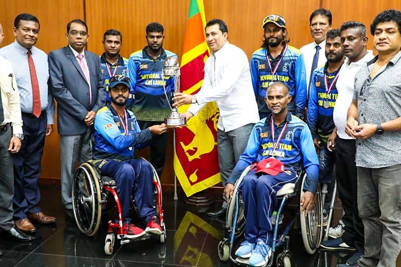 රෝද පුටු ක්‍රිකට් ක්‍රීඩකයන්ට ක්‍රිකට් ආයතනයෙන් අත හිත