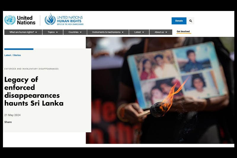 වන්නියේ මාධ්‍යවේදියකුගේ ඡායාරූපවලට එක්සත් ජාතීන්ගේ පිළිගැනීමක්