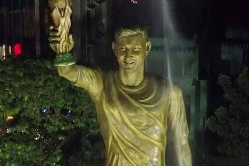 අඩි 70ක් උස ලයනල් මෙසීගේ ප්‍රතිමාවක් ඉන්දියාවේ නිරාවරණය කරයි