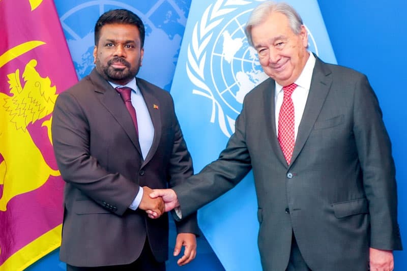 ජනපති සහ එක්සත් ජාතීන්ගේ මහලේකම් අතර හමුවක්