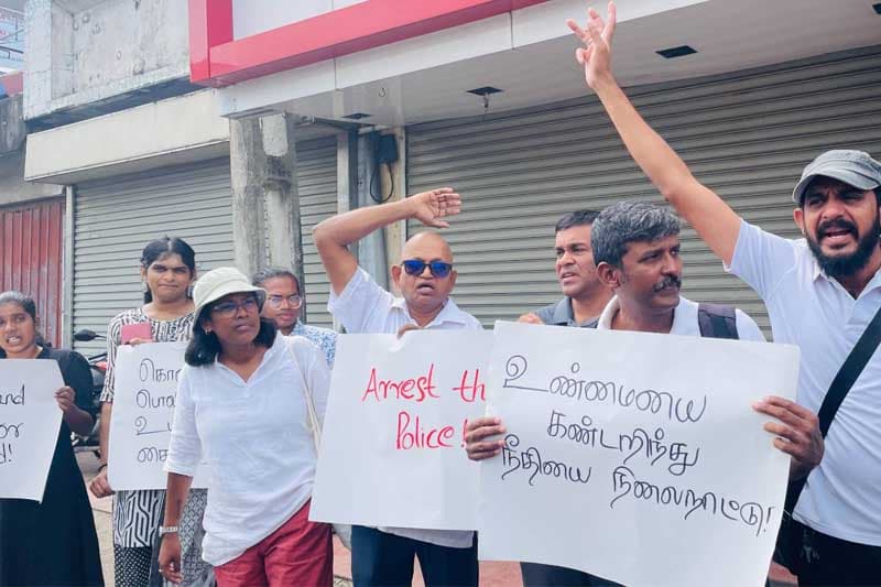 ඔලුවට වෙඩිතබා දරුවකු මරාදැමු පොලිස් නිලධාරීන් නිදැල්ලේ: යාපනයේ විරෝධතාවක්