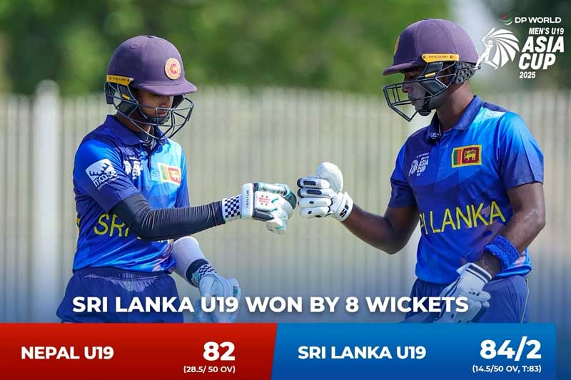 ශ්‍රී ලංකාවට කඩුලු 8ක පහසු ජයක්