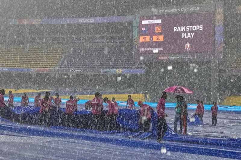 කාන්තා ක්‍රිකට් ලෝක කුසලානයේ ශ්‍රී ලංකාවේ නැගිටීමට වැස්ස හරස් වෙයි
