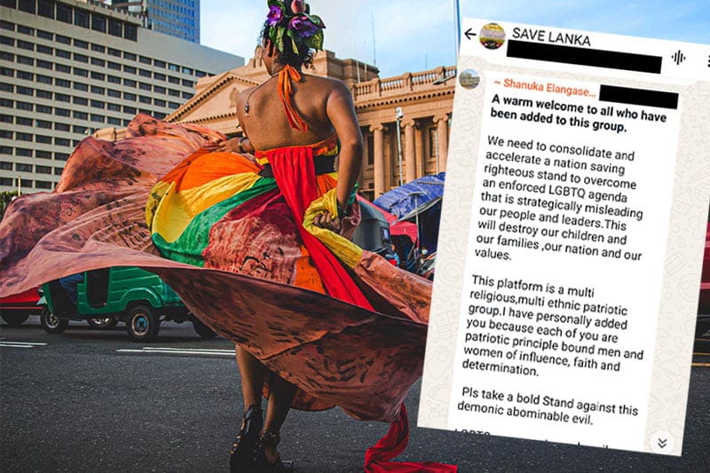 ශ්‍රී ලංකාවේ ඉවැන්ජලික ක්‍රිස්තියානු කණ්ඩායමක් සමරිසි පුද්ගලයන්ට එරෙහි වෛරී ව්‍යාපාරයක