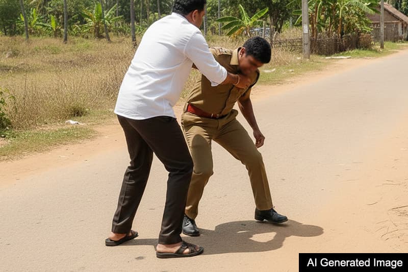 ගංජා වැටලීම කළ පොලිස් නිලධාරියාට මාලිමා මන්ත්‍රීගෙන් ප්‍රහාරයක් !