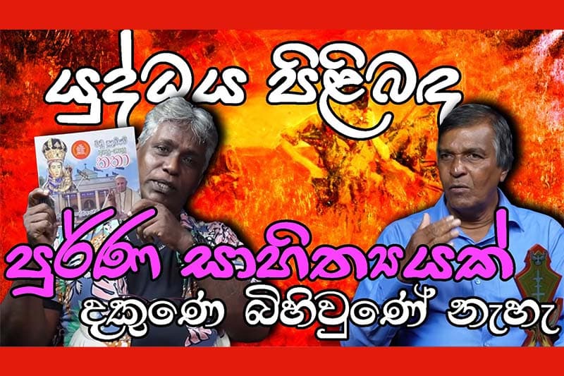 යුද්ධය පිළිබඳ පූර්ණ සාහිත්‍යයක් දකුණෙ බිහිවුණේ නැහැ | සුනිල් එස්. තන්ත්‍රිආරච්චි