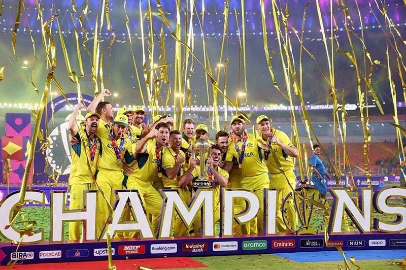 ඉන්දියාව පරදා ඕස්ට්‍රේලියානුවෝ 6 වැනි වරටත් ලෝක කුසලාන දිනති