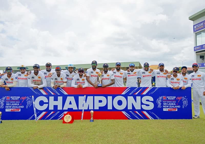 නවසිලන්තය පරදවමින් ශ්‍රී ලංකාව ටෙස්ට් තරඟමාලාව 2-0කින් ජය ගනී