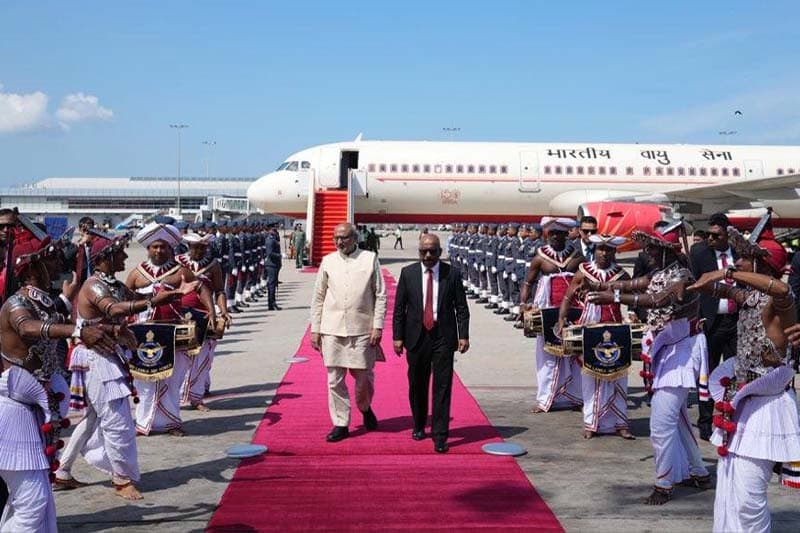 ඉන්දීය උප ජනාධිපති දිවයිනට - ජනාධිපති සහ අගමැතිනිය සමග හෙට ද්විපාර්ශ්වික සාකච්ඡා