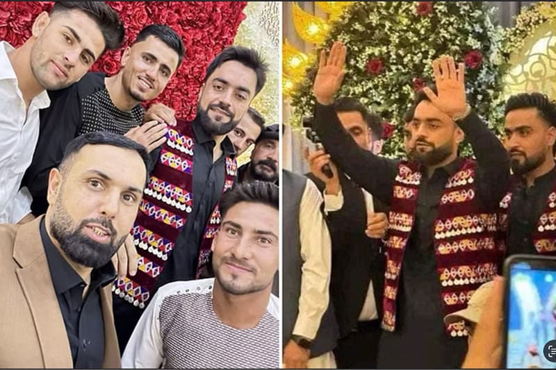 ඇෆ්ගන් ක්‍රිකට් ක්‍රීඩක රෂිඩ් ඛාන්ගේ මනාලිය නැති වෙඩිං ෆොටෝ
