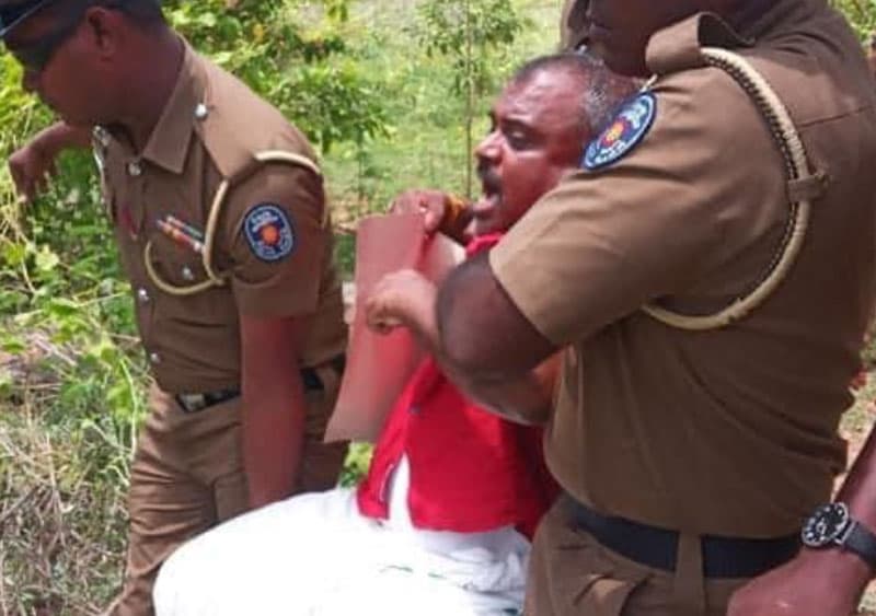 හමුදා විහාරයට එරෙහි උතුරේ විරෝධතාකරුවන් අත්අඩංගුවේ