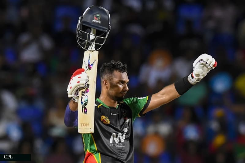 කැරිබියන් ප්‍රිමිය ලීග් ඉතිහාසය අලුත් කරමින් දසුන් ශානකගෙන් පන්දු 39ක වේගවත්ම ශතකයක්