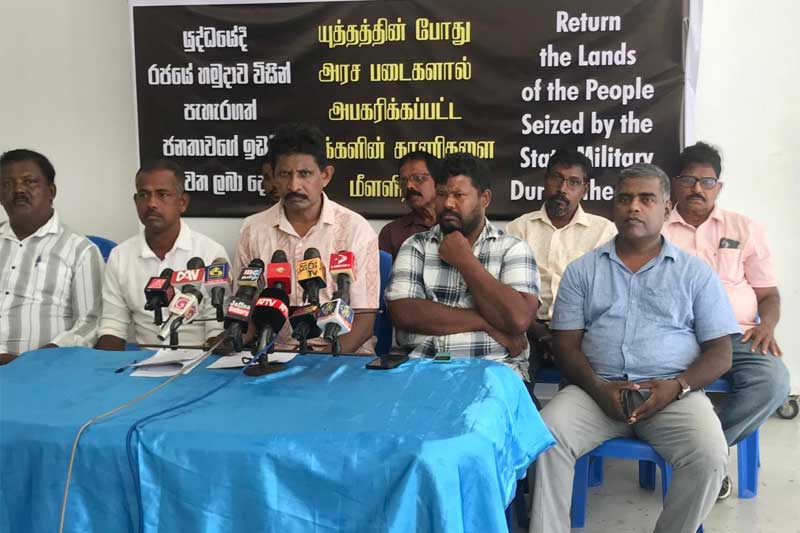 යුද්ධයේදී පැහැරගත් උතුරේ ජනතාවගේ ඉඩම් නැවත ලබා දෙනු ! - සම අයිතිය ව්‍යාපාරය