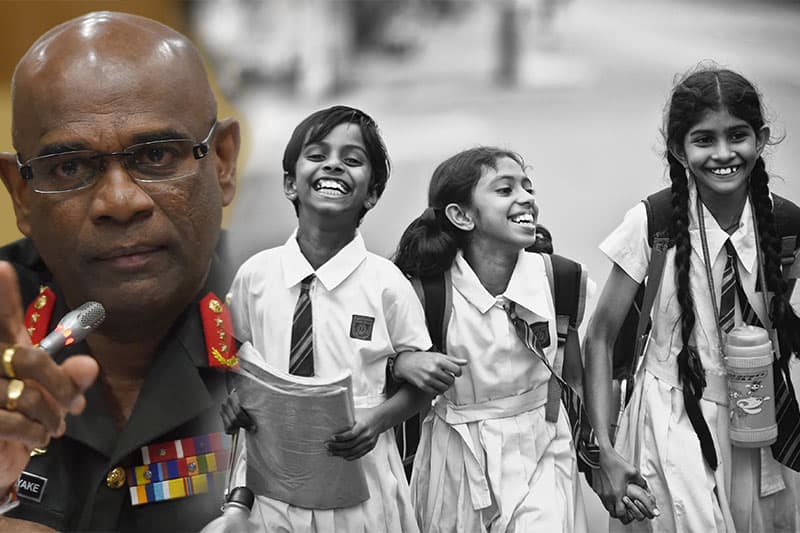 අපේ දරුවන් නැවතත් පාසල් යවමු : Back to school SL - හමුදාපතිගෙන් සහතිකයක්