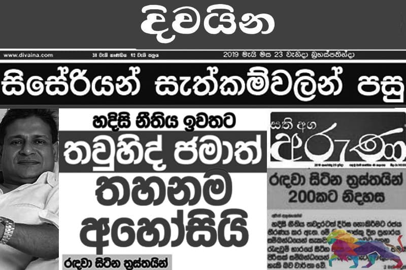 'දිවයින'ට ගමන් සගයෙක් : 'අරුණ' ගිණි තැබීම හරි ගියේ නැත - ලසන්ත රුහුණගේ