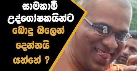 සාමකාමී උද්ගෝෂකයින්ට බොදු බලෙන් දෙන්නයි යන්නේ !
