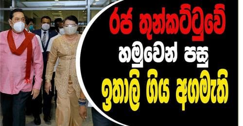 රජ තුන්කට්ටුවේ හමුවෙන් පසු ඉතාලි ගිය අගමැති