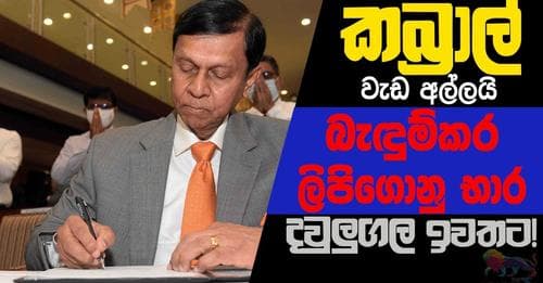 කබ්‍රාල් වැඩ අල්ලයි : බැඳුම්කර ලිපිගොනු භාර දවුලුගල ඉවතට !