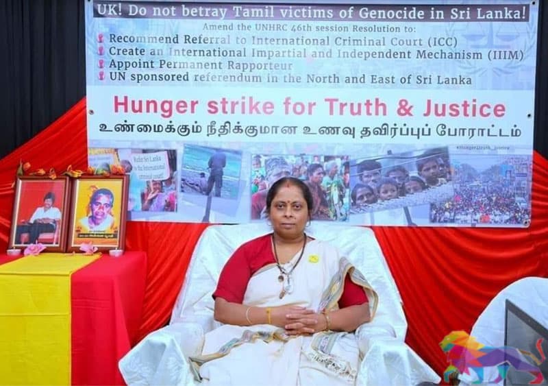 ඩයස්පෝරා නායිකාවගේ ලන්ඩන් උපවාසයට කාන්තා දිනේට දවස් 10 යි 