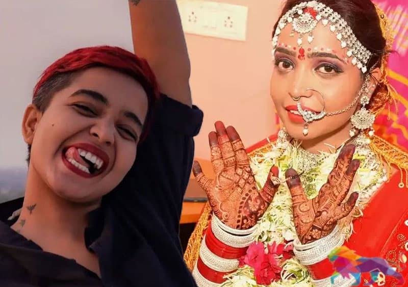 ඉන්දියාවේ කාන්තාවක් තමාටම විවාහවීම දැඩි කතාබහට