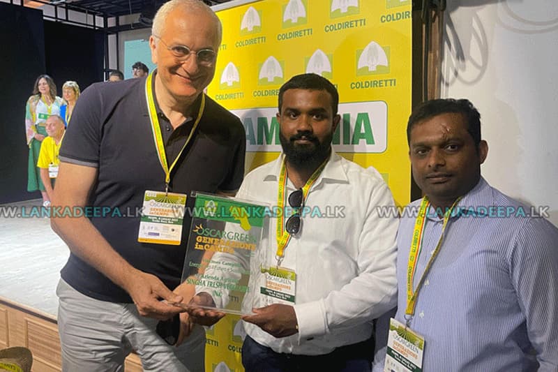 ගයාන් ලංකාවේ එළවළු ඉතාලියේ වවා ග්රීන් ඔස්කාර් සම්මානය දිනා ගනී