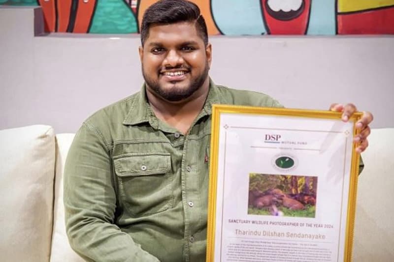 තරිඳු ඩිල්ෂාන් 'Sanctuary Asia Wild Life Photographer of the Year' සම්මානය දිනා ගනී