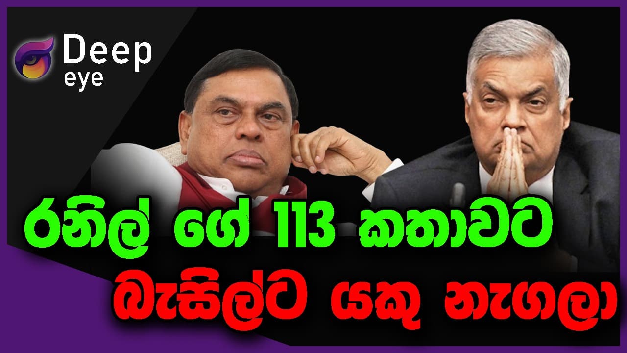 රනිල් ගේ 113 කතාවට බැසිල්ට යකු නැගලා | DEEP EYE | The Leader TV
