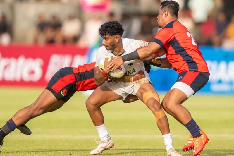 ආසියානු රග්බි 2025 : එමීර් රාජ්යයට එරෙහිව ශ්රී ලංකාව ජාමේ බේරා ගැනීමේ සටනක