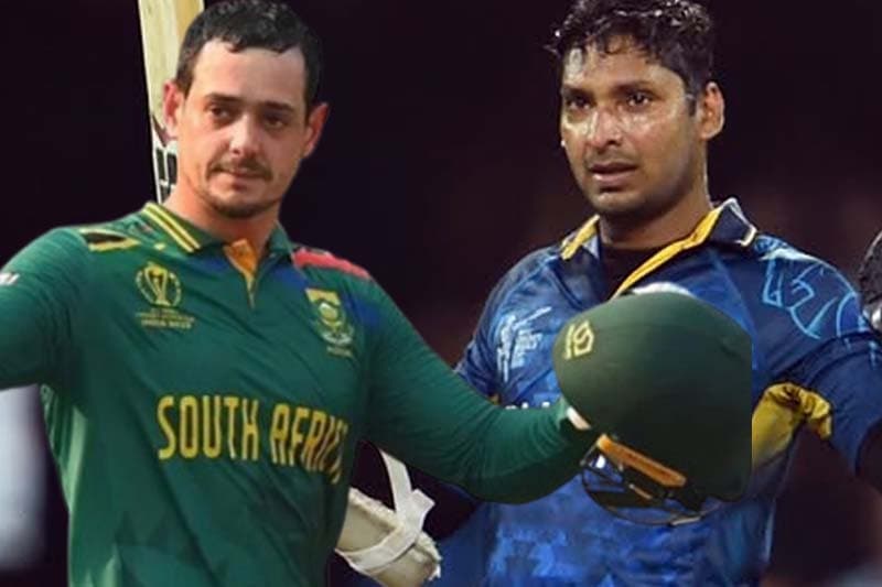 සීමිත ඕවර වැඩිම ශතක ලැබූ කඩුලු රකින-පිතිකරුවෝ: සංගක්කාරගේ ලෝක වාර්තාව ඩි කොක් සමකරයි