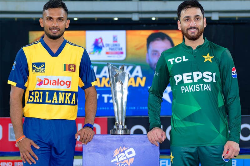2026 T20 ලෝක කුසලානය: ශ්රී ලංකාව හා පාකිස්තානයේ තරග ටිකට් දෙපිලේ නායකයින්ට පිරිනමයි