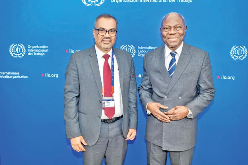 ජාත්යන්තර කම්කරු සංවිධානයේ ප්රධානියා සහ නියෝජ්ය මුදල් ඇමති අතර ජිනීවාහිදී විශේෂ හමුවක්