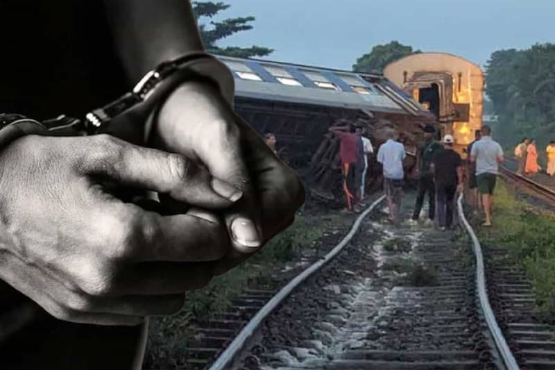 අනතුර සිදුවූ දුම්රිය මාර්ගයේ ඇණ ගැලවූ පුද්ගලයෙකු අත්අඩංගුවට