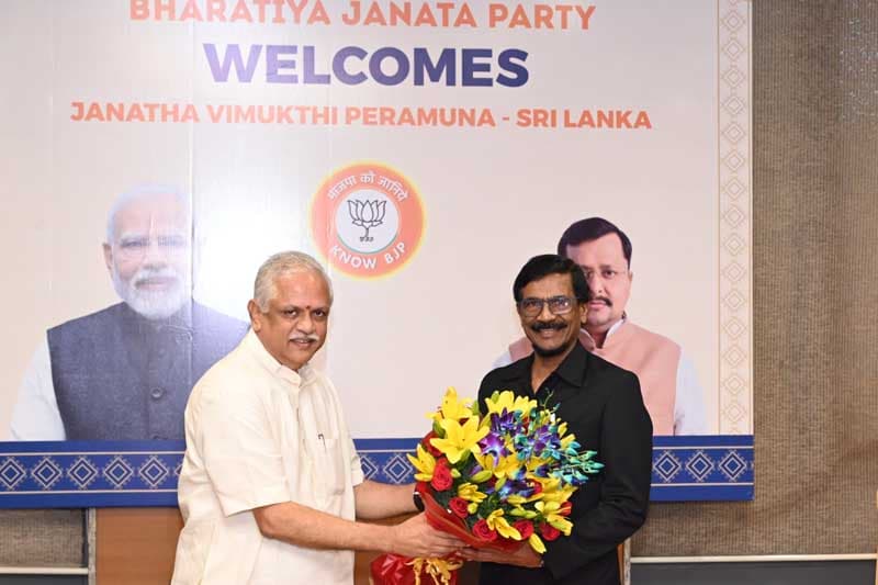ටිල්වින් සිල්වා ප්රමුඛ ජවිපෙ නියෝජිතයෝ ඉන්දීය BJP නායකයන් හමුවෙති