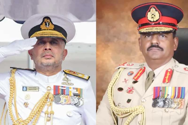 අලුත් යුද හමුදාපති සහ නාවික හමුදාපති කවුද?