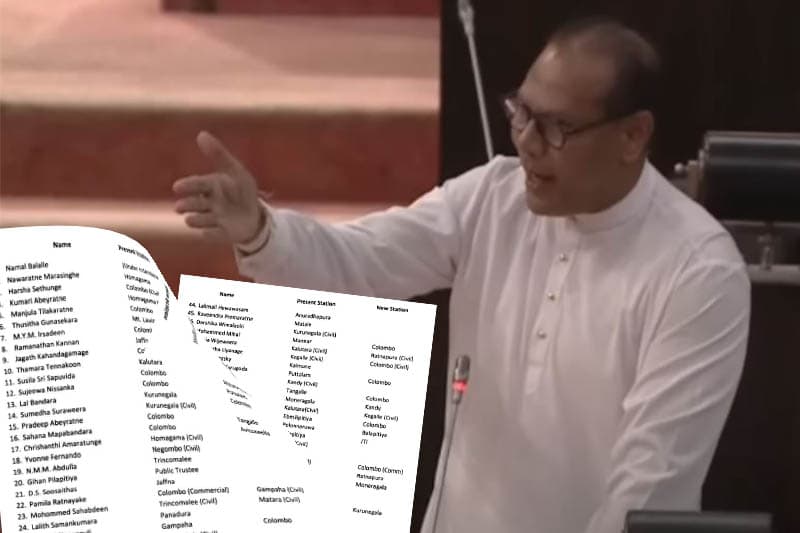 විනිසුරුවරුන්ගේ ස්ථාන මාරුවීම් ගැන දයාසිරිගේ ප්රකාශයකින් මැතිසබය උණුසුම්
