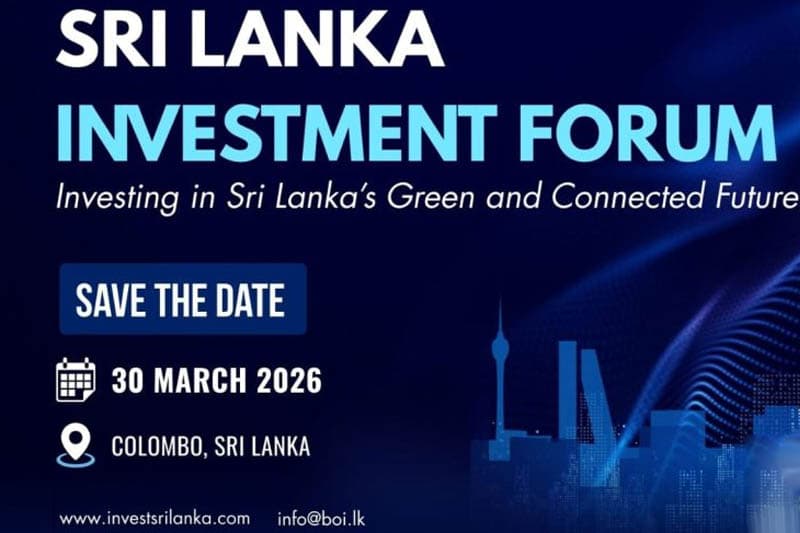 'Invest in Sri Lanka 2026' ආයෝජන සමුළුව 30දා කොළඹදී