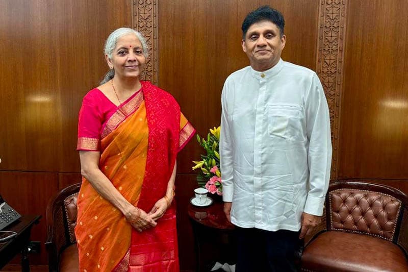 සජිත් නවදිල්ලියේ දී ඉන්දීය මුදල් අමාත්ය නිර්මලා සීතාරාමන් හමුවෙයි