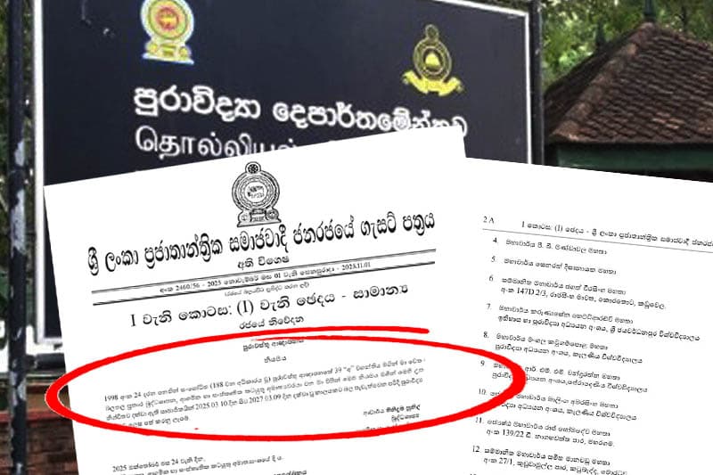 පුරාවිද්යාව ගැන ආණ්ඩුවට උපදෙස් දීමට සර්ව සිංහල කමිටුවක්