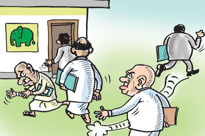 අලි පාටියේ නාම යෝජනා අවුල