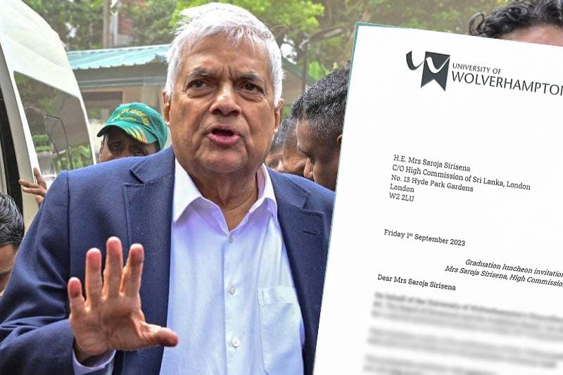 රනිල්ගේ වුල්වර්හැම්ප්ටන් නඩුවේ නවතම හැරවුම: සමන්ගේ අත්අකුරු හොයද්දී සරෝජාගේ ලියකියවිලි වසන් කරන්නේ ඇයි?