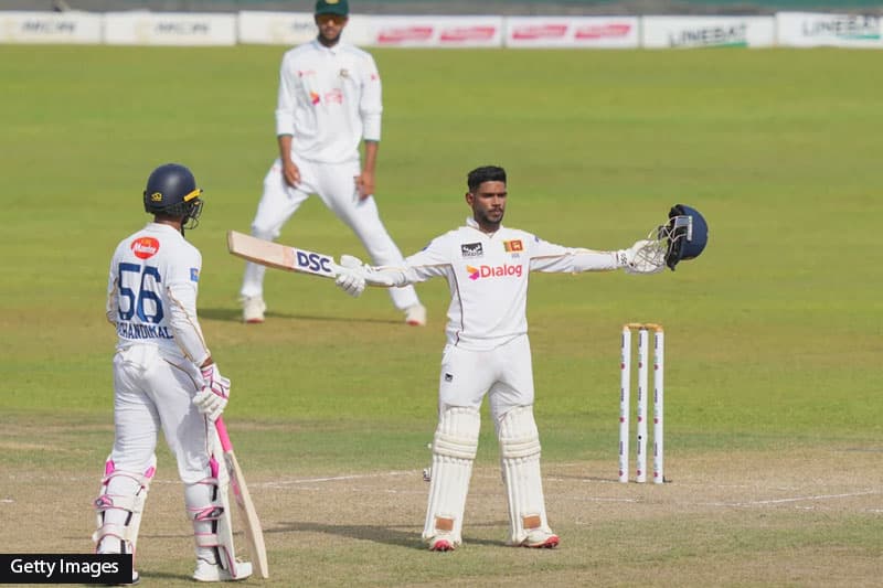 බංග්ලාදේශයේ ලකුණු 247 ට ශ්රී ලංකාවෙන් කඩුලු 2 ට ලකුණු 290ක ප්රබල පිළිතුරක්