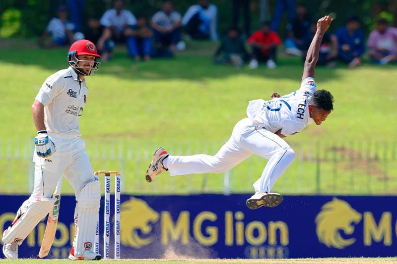 ශ්රී ලංකා - ඇෆ්ගනිස්තාන් මංගල ටෙස්ට් ගැටුම: සවස තේ පානයේදී ඇෆ්ගනිස්තානය කඩුලු 5ක් දැවී ලකුණු 168 යි