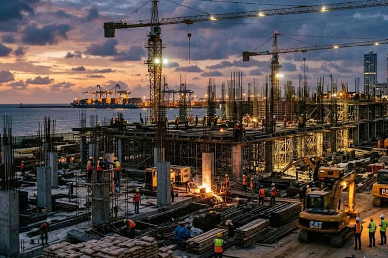 ඉදිකිරීම් ක්ෂේත්රය ට්රිලියන 1.8ක ණය අරන් සුපිරි පිම්මක් ගැහුවත් කඩා වැටුණු කාර්මික ධාරිතාව තවම ගොඩ ඇවිත් නෑ!