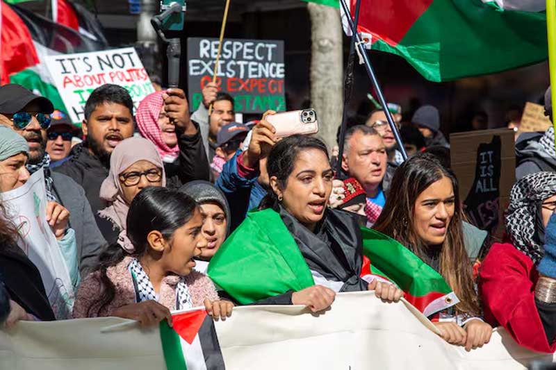 පලස්තීනුවන්ට සහාය පතා නවසීලන්තයේ මහජන විරෝධතා
