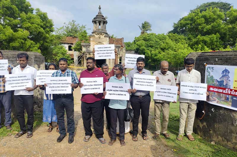 කුඩම්මාගේ සැලකිලි ලබන උතුරේ පෞරාණික මාලිගයක් රැකගැනීමට උද්ඝෝෂණයක්