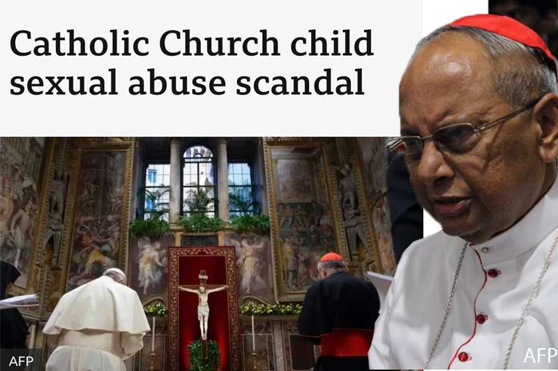 කාදිනල් උතුමාණෝ සඟවන්නට යත්න දරන කතෝලික පල්ලියේ නිරුවත