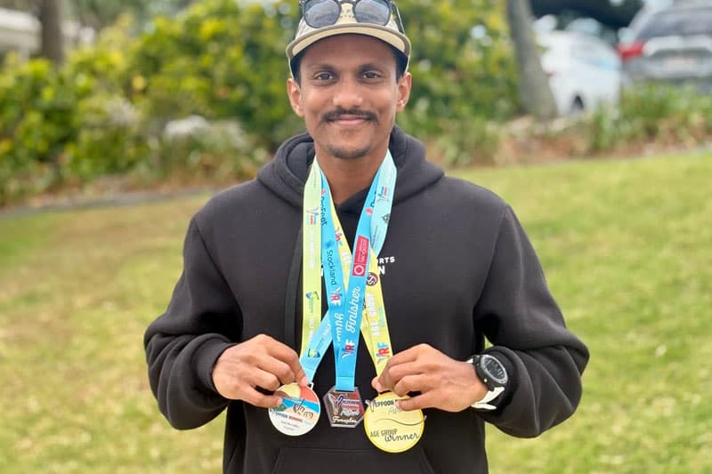 ඕස්ට්රේලියාවේ පැවති අර්ධ මැරතන් ධාවන තරගයේ දී ෂේන් අමරසිංහ රන්පදක්කම දිනාගනී