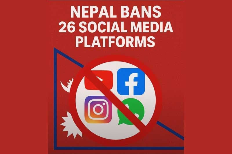 නේපාලය Facebook, X, YouTube ඇතුළු සමාජ මාධ්ය අවහිර කරයි